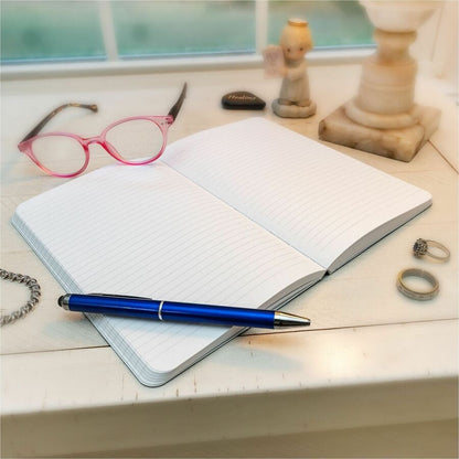 Dome Personal Journal, 60 lb Basis Weight, 5" x 8", 5 x 8 Inch Softcover Black Lined Journal Notebook, Bright White Paper (DOM30008)
