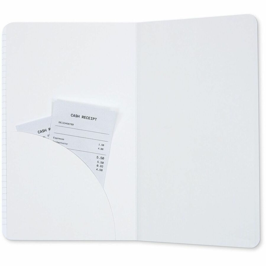 Dome Personal Journal, 60 lb Basis Weight, 5" x 8", 5 x 8 Inch Softcover Black Lined Journal Notebook, Bright White Paper (DOM30008)