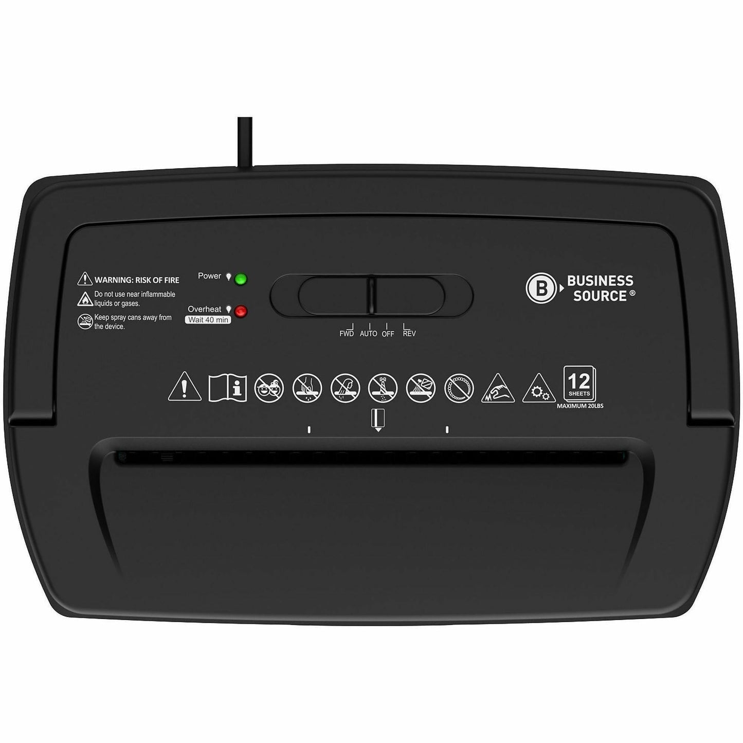 Business Source 5.5-Gallon Bin Cross-cut Shredder (BSN70131)