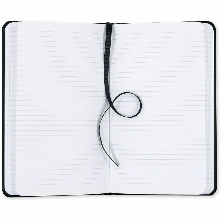 Dome Personal Journal, 60 lb Basis Weight, 5" x 8", 5 x 8 Inch Hardcover Black Lined Journal Notebook, Bright White Paper (DOM30009)