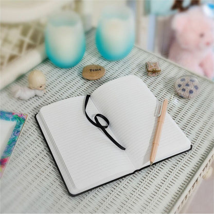 Dome Personal Journal, 60 lb Basis Weight, 5" x 8", 5 x 8 Inch Hardcover Black Lined Journal Notebook, Bright White Paper (DOM30009)
