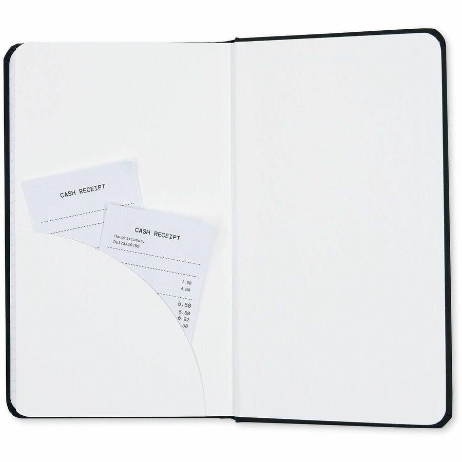 Dome Personal Journal, 60 lb Basis Weight, 5" x 8", 5 x 8 Inch Hardcover Black Lined Journal Notebook, Bright White Paper (DOM30009)