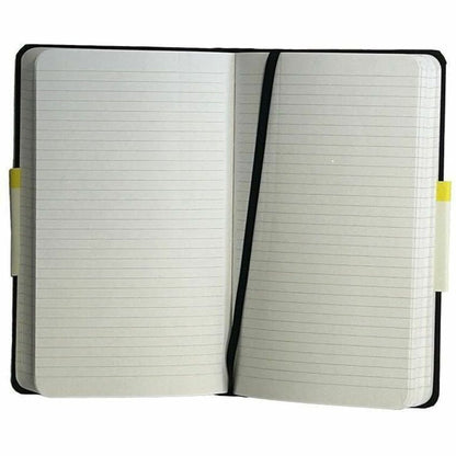 Dome Personal Journal, 60 lb Basis Weight, 5" x 8", 5 x 8 Inch Hardcover Black Lined Journal Notebook, Bright White Paper (DOM30009)