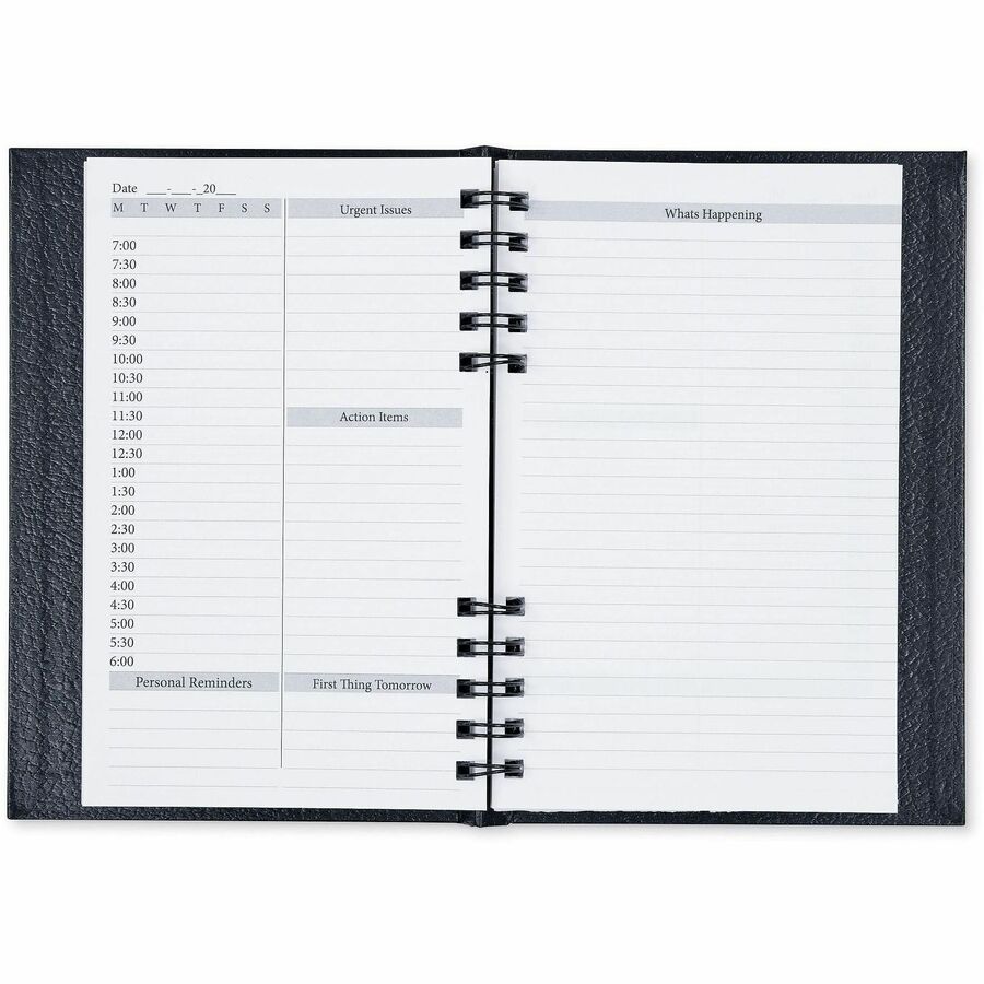 Dome Business Journal, 5" x 8", Bright White Sheet, Black Cover (DOM40000)