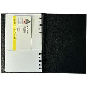 Dome Business Journal, 5" x 8", Bright White Sheet, Black Cover (DOM40000)