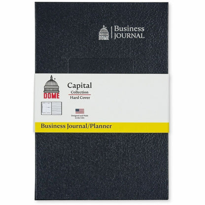 Dome Business Journal, 5" x 8", Bright White Sheet, Black Cover (DOM40000)