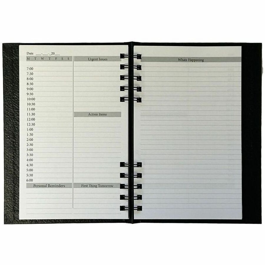 Dome Business Journal, 5" x 8", Bright White Sheet, Black Cover (DOM40000)