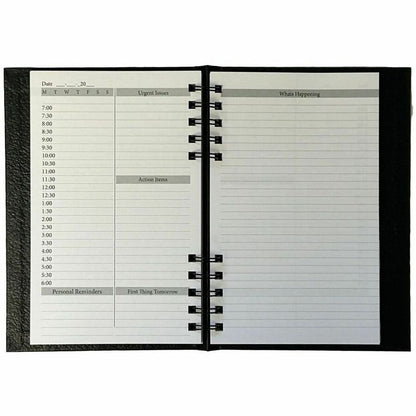 Dome Business Journal, 5" x 8", Bright White Sheet, Black Cover (DOM40000)
