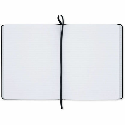 Dome Personal Journal, 60 lb Basis Weight, 8" x 10", 8 x 10 Inch Hardcover Black Lined Journal Notebook, Black Cover (DOM30013)