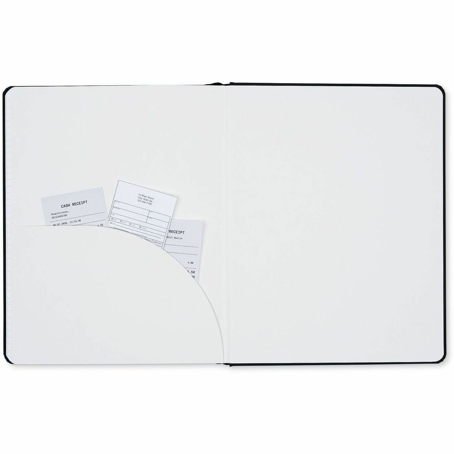 Dome Personal Journal, 60 lb Basis Weight, 8" x 10", 8 x 10 Inch Hardcover Black Lined Journal Notebook, Black Cover (DOM30013)