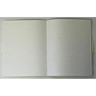 Dome Personal Journal, 60 lb Basis Weight, 8" x 10", 8×10 Inch Softcover Black Lined Journal Notebook, Bright White Paper (DOM30012)