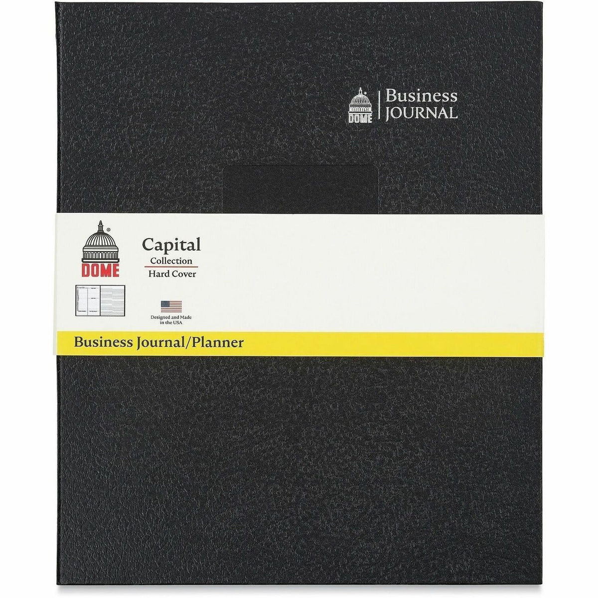 Dome Business Journal, 8" x 10", Bright White Sheet, Black Cover (DOM40004)