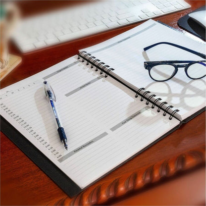 Dome Business Journal, 8" x 10", Bright White Sheet, Black Cover (DOM40004)