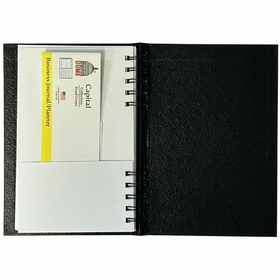 Dome Business Journal, 8" x 10", Bright White Sheet, Black Cover (DOM40004)