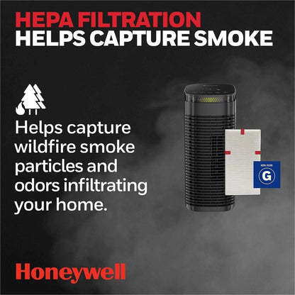 Honeywell InSight Series Air Purifier, HEPA, True HEPA, 100 Sq. ft., Black  (HWLHPA080B)