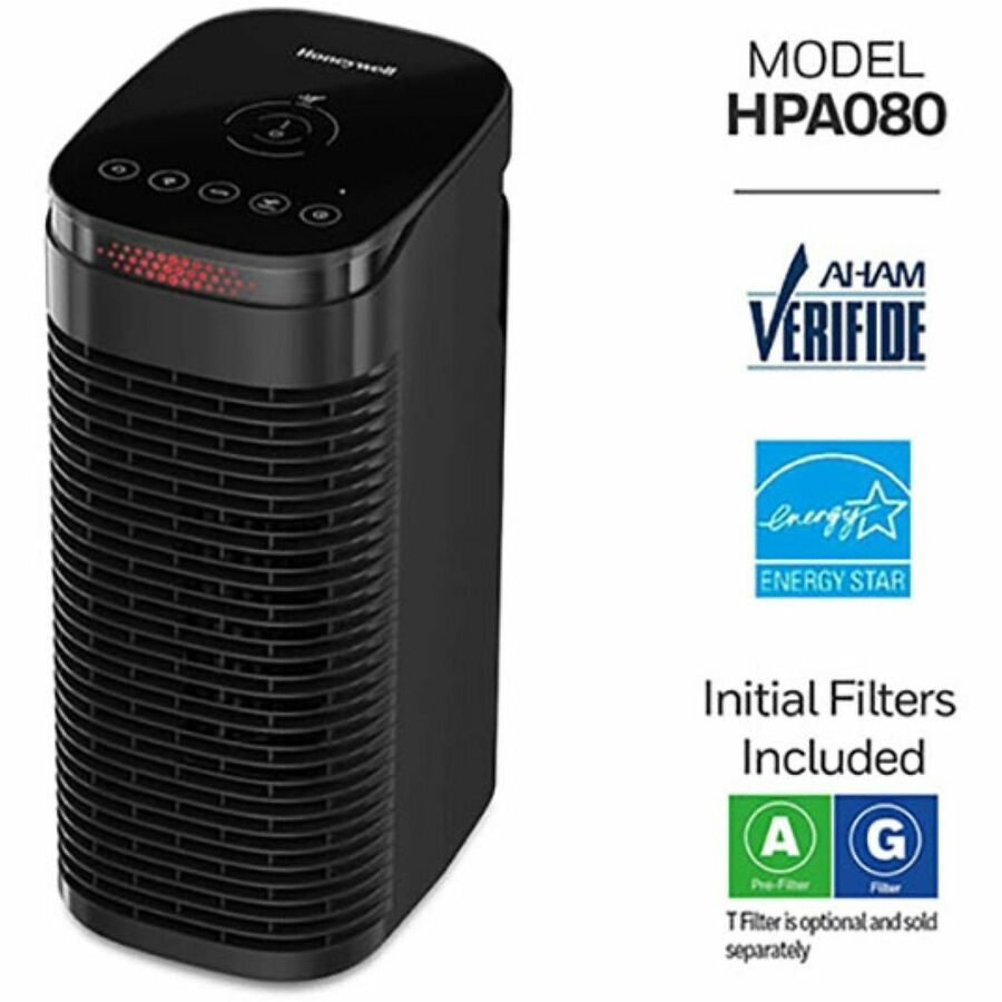 Honeywell InSight Series Air Purifier, HEPA, True HEPA, 100 Sq. ft., Black  (HWLHPA080B)