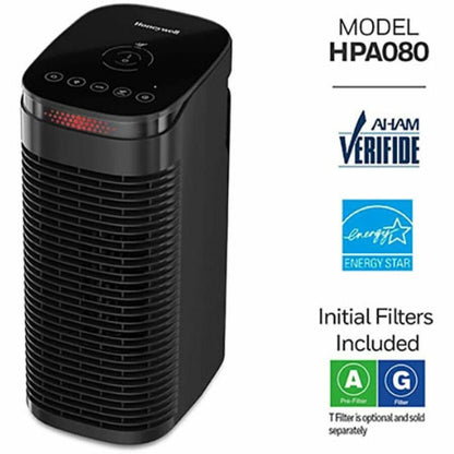 Honeywell InSight Series Air Purifier, HEPA, True HEPA, 100 Sq. ft., Black  (HWLHPA080B)