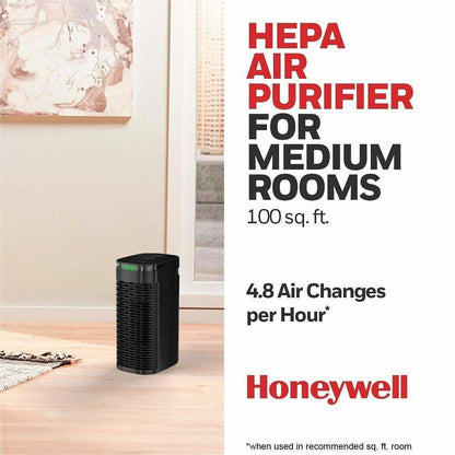 Honeywell InSight Series Air Purifier, HEPA, True HEPA, 100 Sq. ft., Black  (HWLHPA080B)