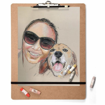 Officemate Sketch Boards, Brown, Storage for Paper, Rubber Band, Fiberboard (OIC83090)