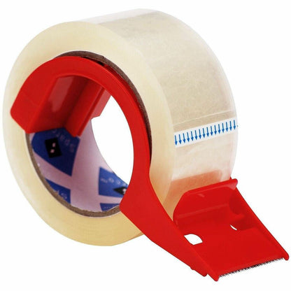 Sparco Heavy-duty Packaging Tape w/Dispenser, 3 mil Thickness, 3" Core, 4/Pack (SPR64031)