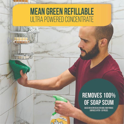 Mean Green Refillable Bathroom Cleaner, 28.6 fl oz, 2 to 3.5 pH, Tropical Breeze Scent, 6/Carton (RST394172)