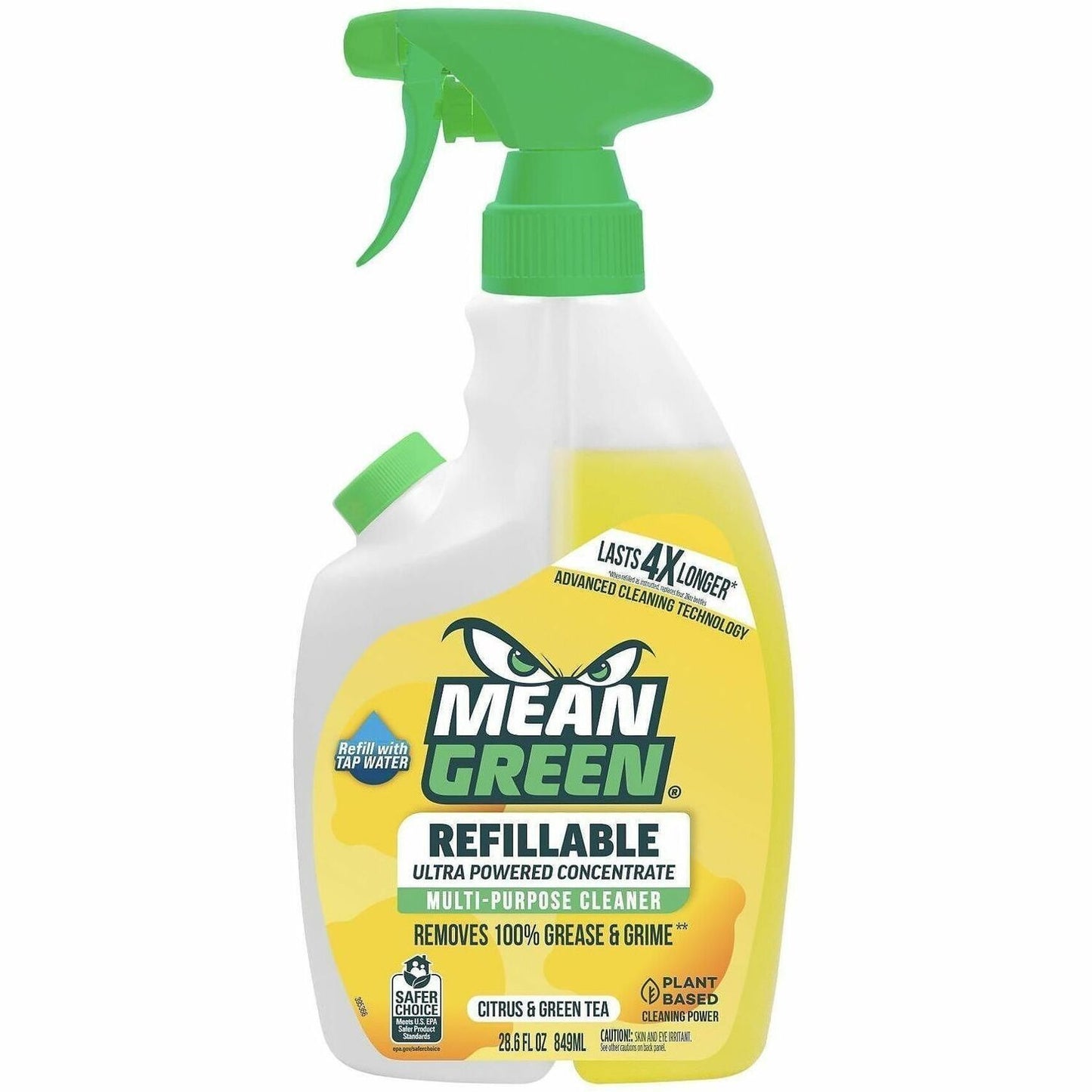 Mean Green Refillable Bathroom Cleaner, 28.6 fl oz, Citrus & Green Tea Scent, 6/Carton (RST394171)