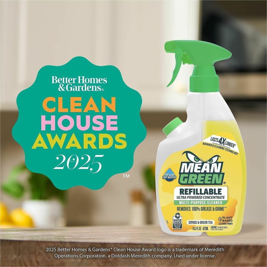 Mean Green Refillable Bathroom Cleaner, 28.6 fl oz, Citrus & Green Tea Scent, 6/Carton (RST394171)