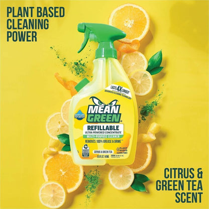 Mean Green Refillable Bathroom Cleaner, 28.6 fl oz, Citrus & Green Tea Scent, 6/Carton (RST394171)
