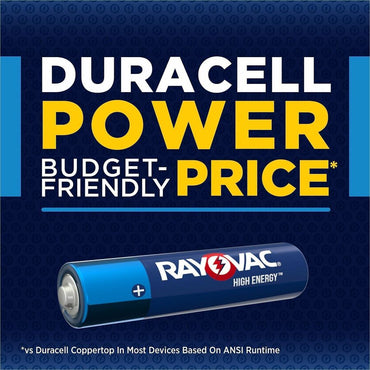 Rayovac Advanced High Energy AAA Batteries, For Flashlight, Mouse, Remote Control, 30/Pack (RAY82430PP)