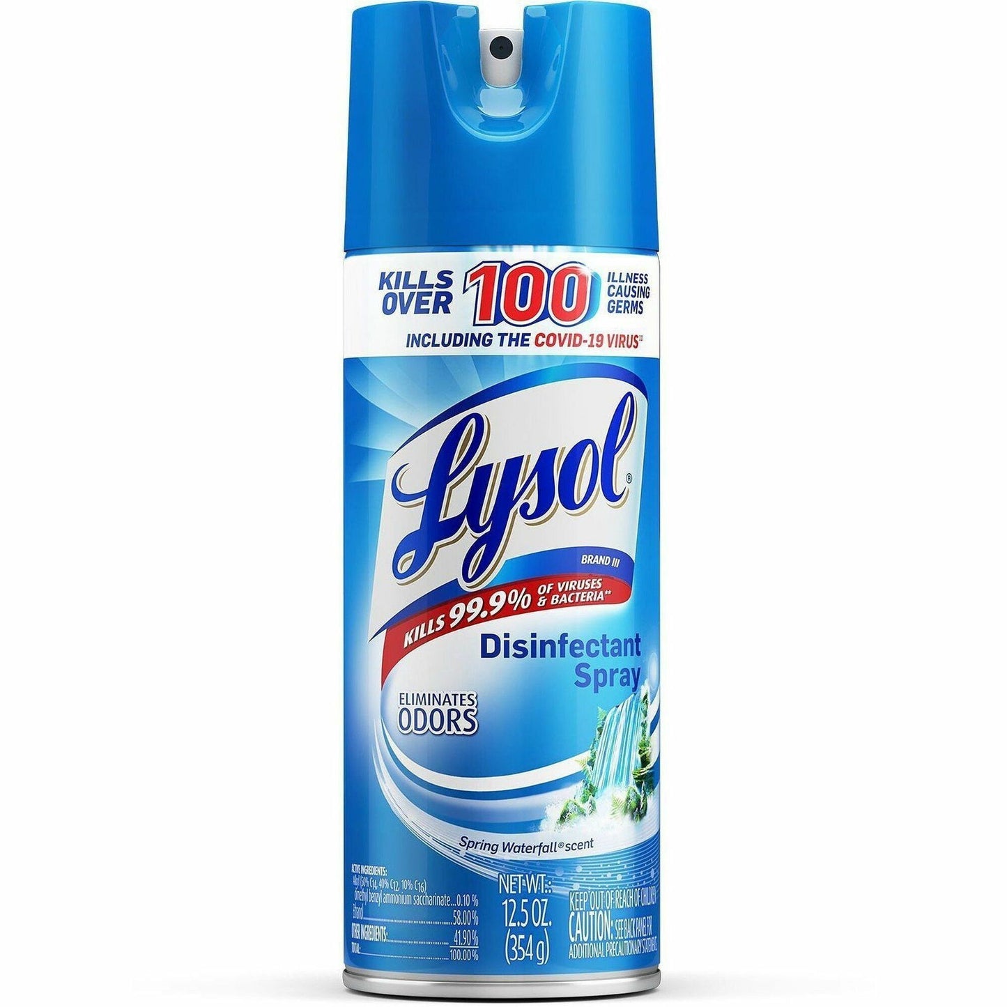 Lysol Disinfectant Spray, 12.5 fl oz, Spring Waterfall Scent, 12/Carton (RAC02845CT)