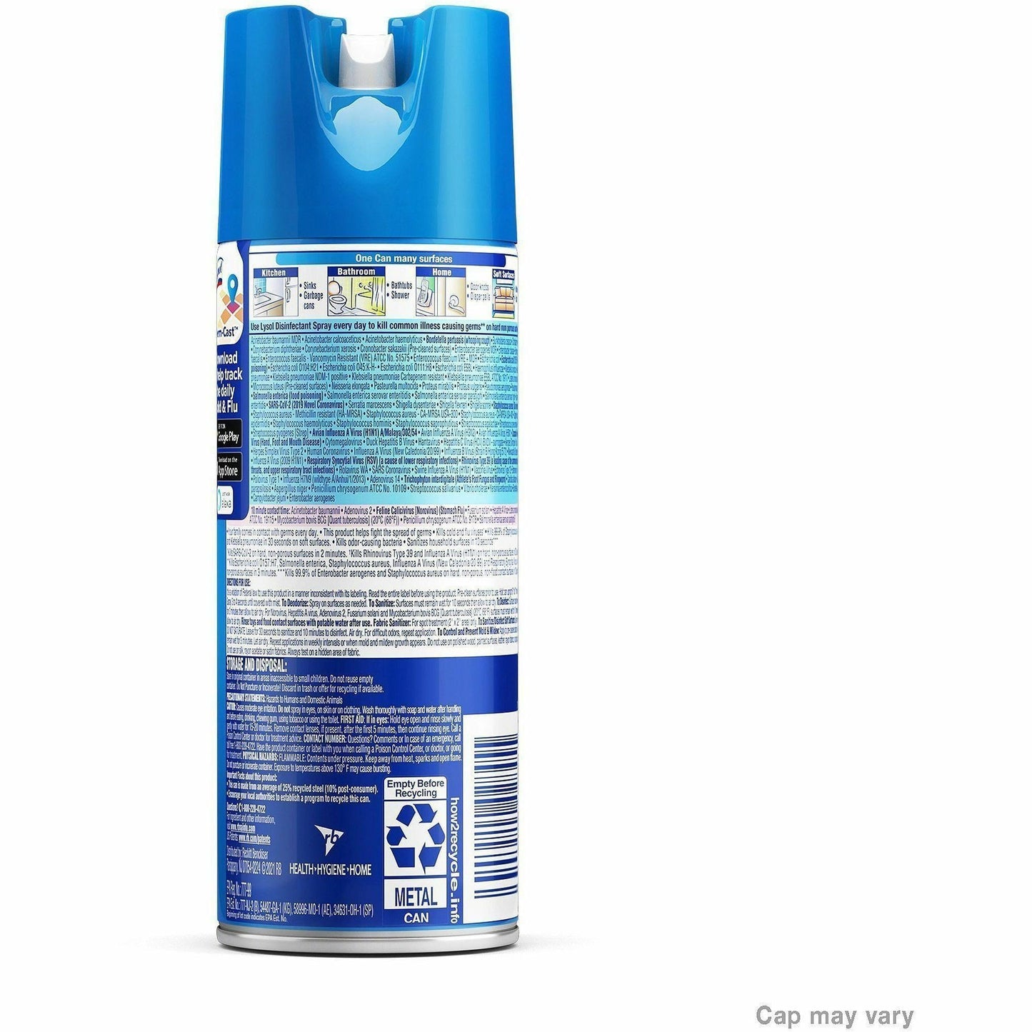 Lysol Disinfectant Spray, 12.5 fl oz, Spring Waterfall Scent, 12/Carton (RAC02845CT)