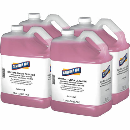 Genuine Joe Concentrated Floor Cleaner, 128 fl oz (4 quart), 4/Carton (GJO44040)
