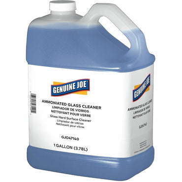 Genuine Joe Ammoniated Glass Cleaner, 128 fl oz (4 quart), 4/Carton (GJO47140)
