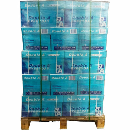 Double A Everyday Multipurpose Copy Paper, Letter, 8½" x 11", White, Smooth, Fade Resistant, Double-sided, Jam-free, Acid-free (DAA851120PL)