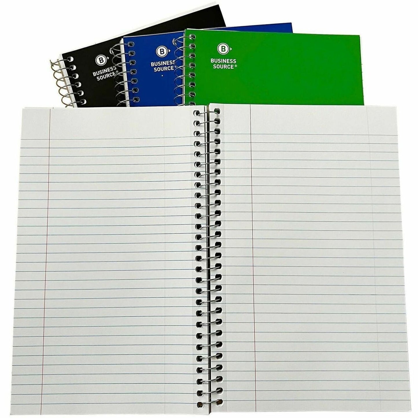 Business Source Notebook, Multi-colored Cover, 4/Pack, 6 Packs/Carton (BSN66414CT)