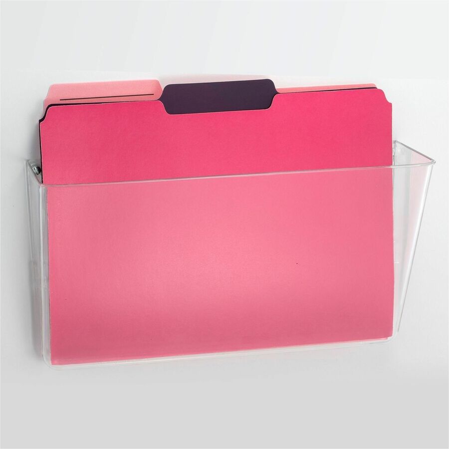 Business Source Expandable Pocket File System, 7" Height x 13" Width x 4" Depth, Interlockable, Expandable, Clear (BSN53692)