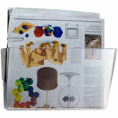 Business Source Expandable Pocket File System, 7" Height x 13" Width x 4" Depth, Interlockable, Expandable, Clear (BSN53692)