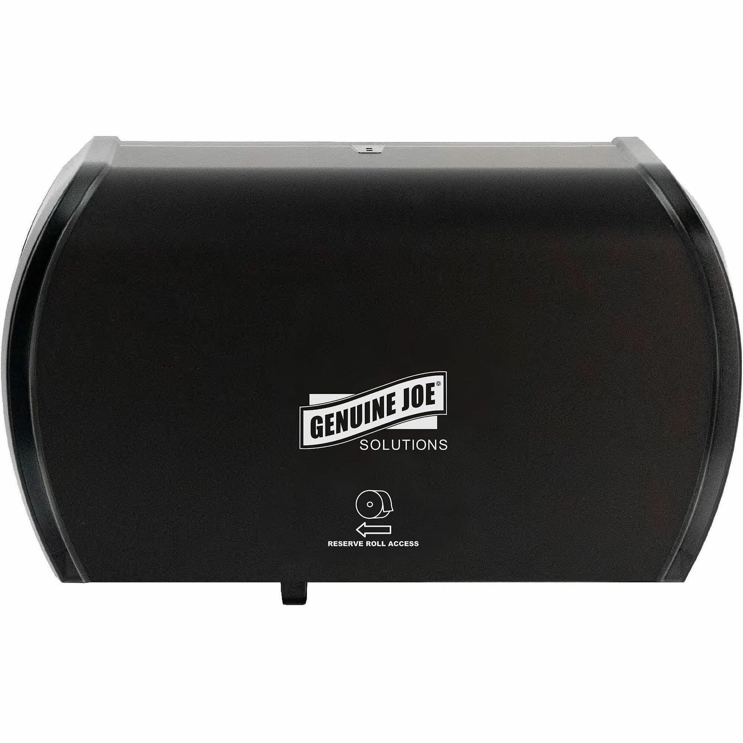 Genuine Joe Solutions Side-By-Side Bath Tissue Dispenser, Black (GJO98212)