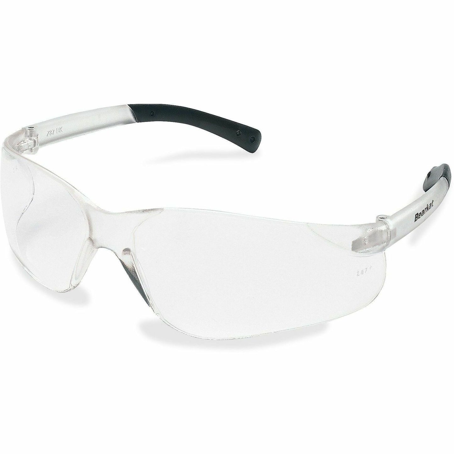 MCR Safety BearKat Safety Glasses, Clear Lens, Black Frame, 12/Box (MCSCRWBK110BX)