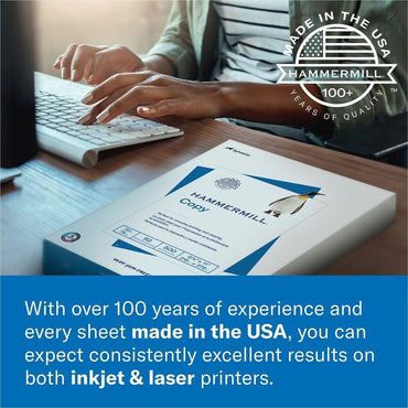 Hammermill Premium 60 lb. Color Copy Cover Paper, Letter, 8½" x 11", 60 lb Basis Weight, White, 100 Brightness, 10/Carton (HAM122549CT)