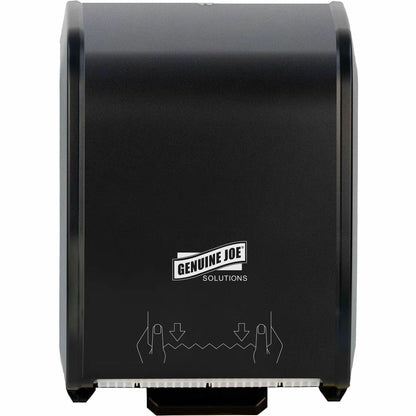 Genuine Joe Solutions Touchless Manual Towel Dispenser, Black (GJO99703)