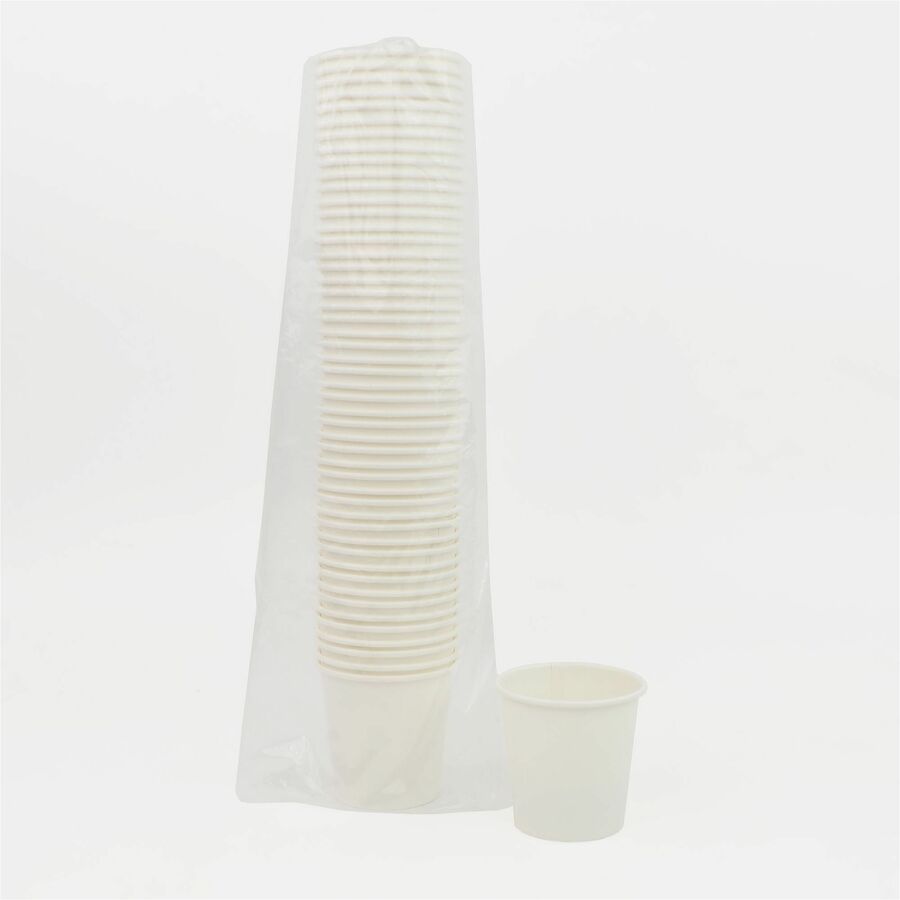 Genuine Joe 4oz Hot-and-Cold Beverage Cups, White, 50/Pack, 20 Packs/Carton (GJO10205)