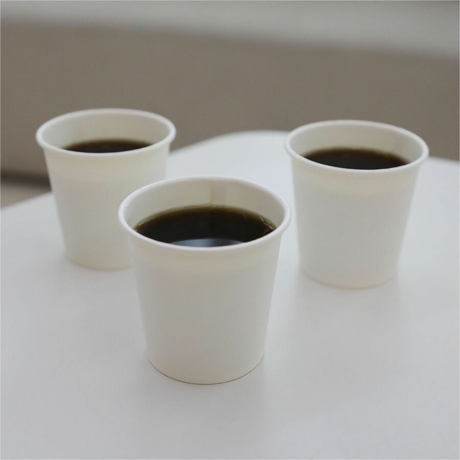 Genuine Joe 4oz Hot-and-Cold Beverage Cups, White, 50/Pack, 20 Packs/Carton (GJO10205)