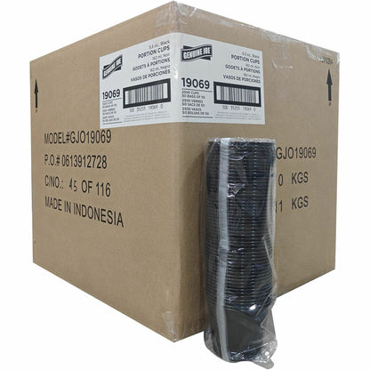 Genuine Joe 5.5oz Portion Cups, Black, 50/Pack, 50 Packs/Carton (GJO19069)