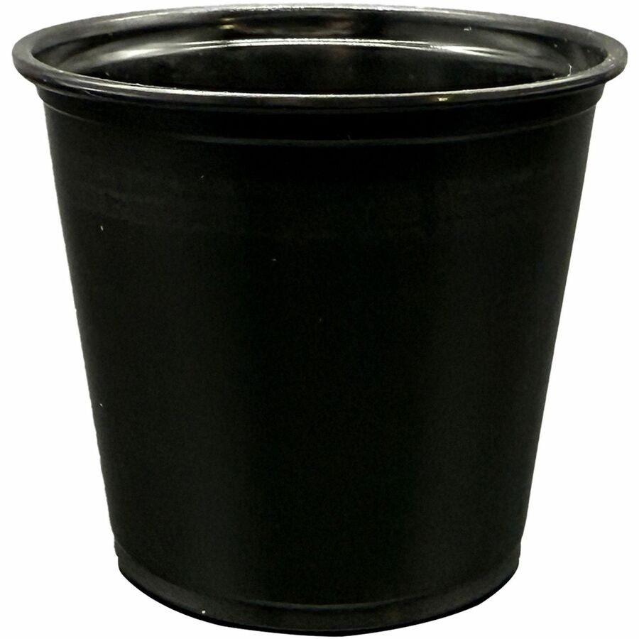 Genuine Joe 5.5oz Portion Cups, Black, 50/Pack, 50 Packs/Carton (GJO19069)