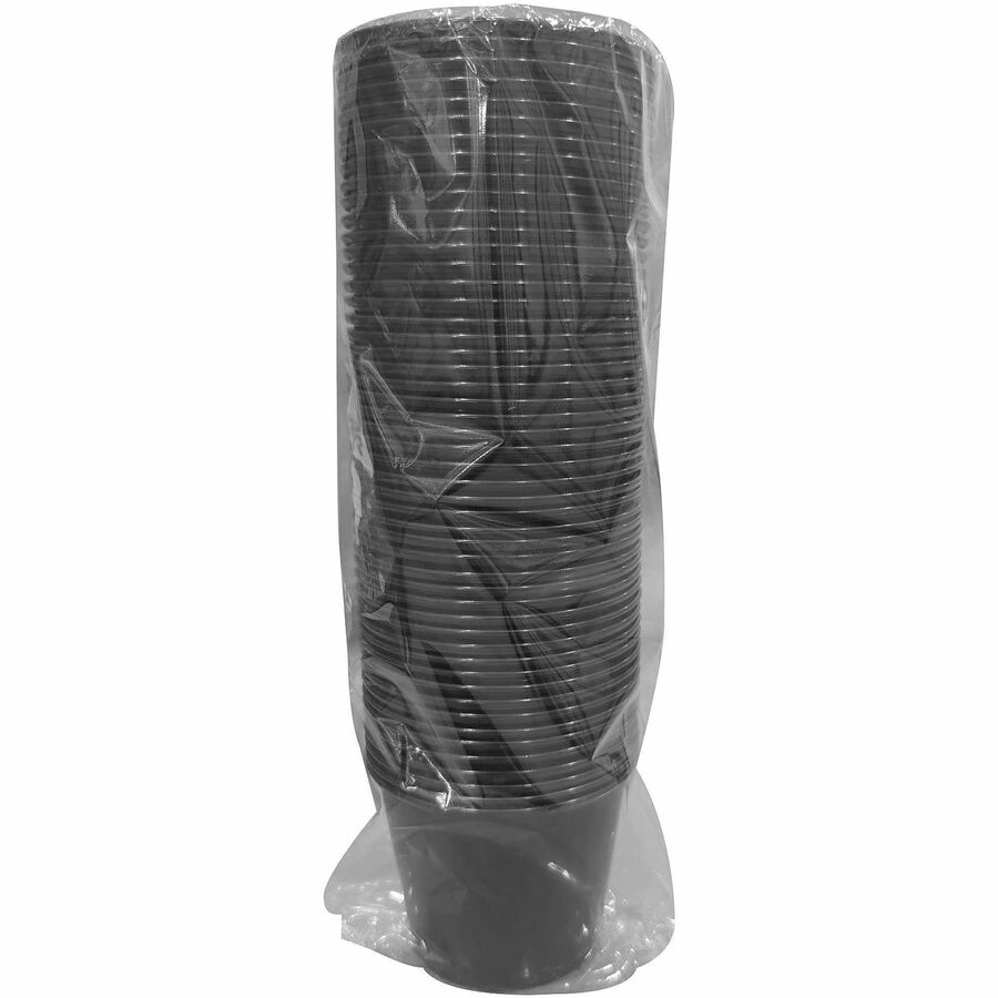 Genuine Joe 5.5oz Portion Cups, Black, 50/Pack, 50 Packs/Carton (GJO19069)