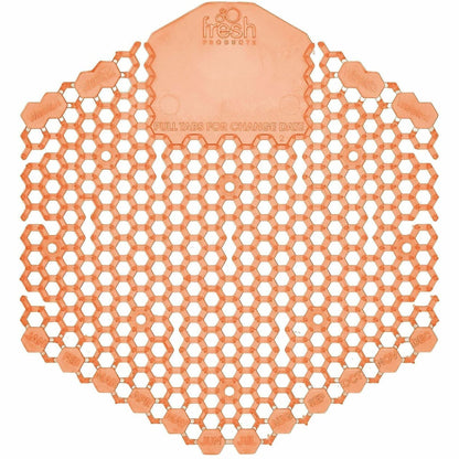 Fresh Products Wave 3D Urinal Screen, Lasts up to 30 Days, 10/Box, 6 Boxex/Carton, Orange (FRS3WDS60MANCT)