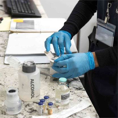 Ammex Nitrile Powder-Free Exam Gloves, Small, 100/Box (AMXACNPF42100)