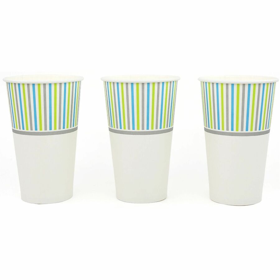 Genuine Joe 16oz Hot-Beverage Paper Cups, 16 fl oz, Multi, Paper, Coffee, Tea, Hot Chocolate, 20/Carton (GJO10315)
