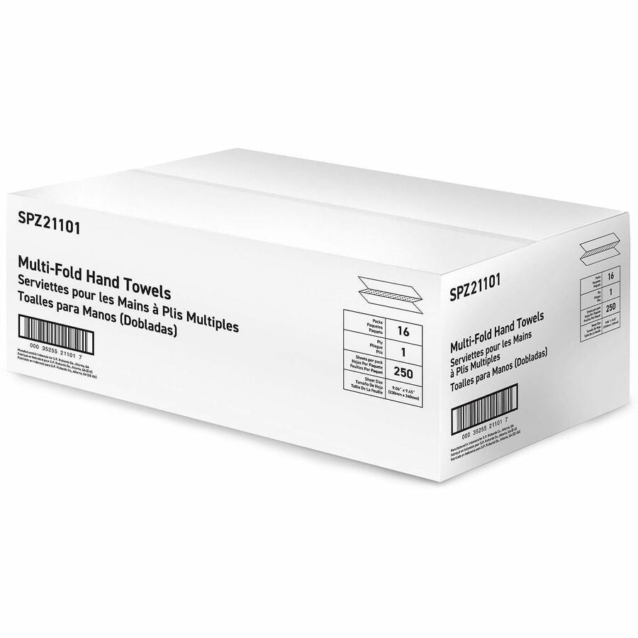 Special Buy Paper Towels Multi-Fold 250 Sheets White, 1 Ply, 250 Sheets/Pack, 16/Carton (SPZ21101)